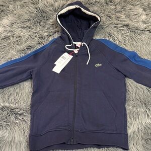 Lacoste Dark Blue Zip-Up Hoodie Women's XXS 1